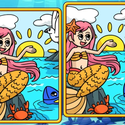  Mermaids Spot The Differences unblocked free